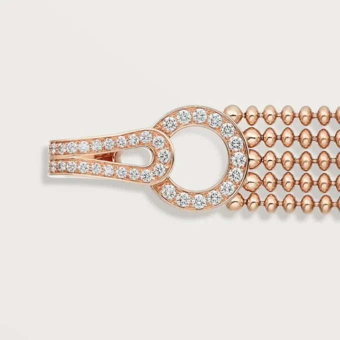 Agrafe Bracelet, Small Model, Half-Paved Agrafe Bracelet, Small Model, Half-Paved