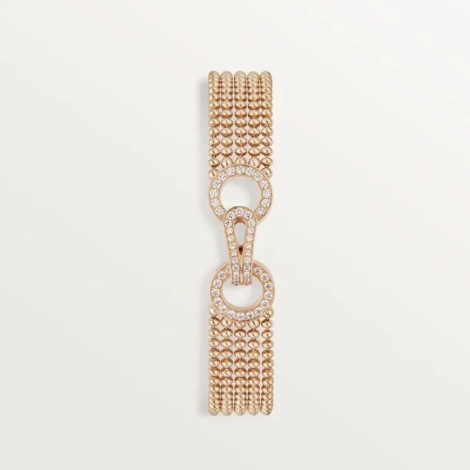 Agrafe Bracelet, Small Model, Half-Paved Agrafe Bracelet, Small Model, Half-Paved