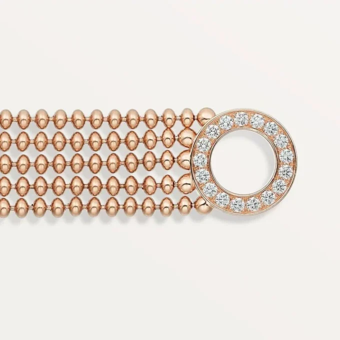 Agrafe Bracelet, Small Model, Half-Paved Agrafe Bracelet, Small Model, Half-Paved