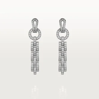 Agrafe Earrings – White Gold, Diamonds – Cartier Agrafe Earrings – White Gold, Diamonds – Cartier