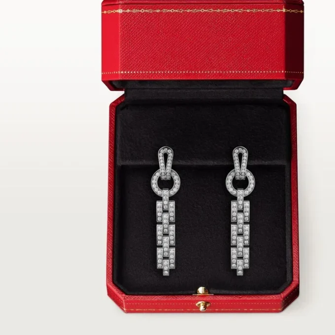 Agrafe Earrings – White Gold, Diamonds – Cartier Agrafe Earrings – White Gold, Diamonds – Cartier