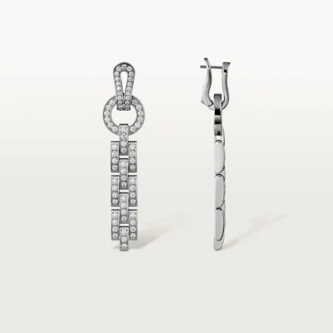 Agrafe Earrings – White Gold, Diamonds – Cartier Agrafe Earrings – White Gold, Diamonds – Cartier