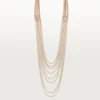 Agrafe Long Necklace, Semi-Paved Agrafe Long Necklace, Semi-Paved