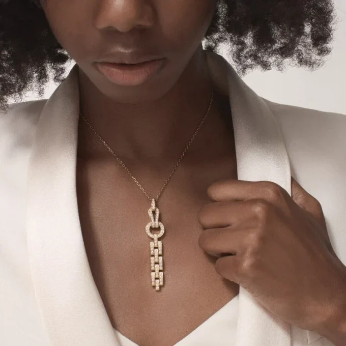 Agrafe Necklace – Pink Gold, Diamonds – Cartier Agrafe Necklace – Pink Gold, Diamonds – Cartier