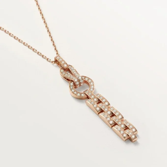 Agrafe Necklace – Pink Gold, Diamonds – Cartier Agrafe Necklace – Pink Gold, Diamonds – Cartier