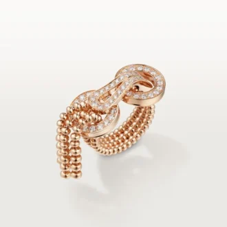 Agrafe Ring, Half-Paved Agrafe Ring, Half-Paved