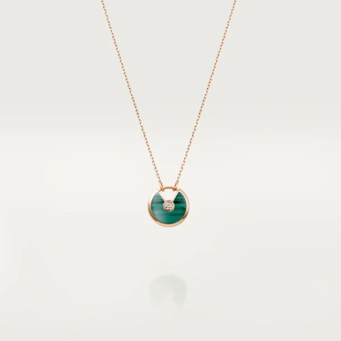 Amulette De Cartier Necklace, Small Model – Pink Gold, Malachite, Diamond – Cartier Amulette De Cartier Necklace, Small Model – Pink Gold, Malachite, Diamond – Cartier