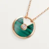 Amulette De Cartier Necklace, Small Model – Pink Gold, Malachite, Diamond – Cartier Amulette De Cartier Necklace, Small Model – Pink Gold, Malachite, Diamond – Cartier