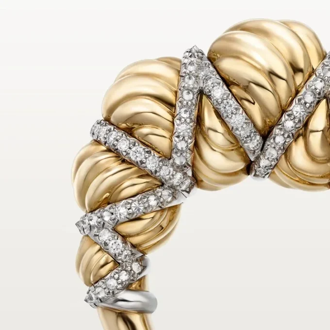 Cartier Libre Tressage Ring, Diamonds