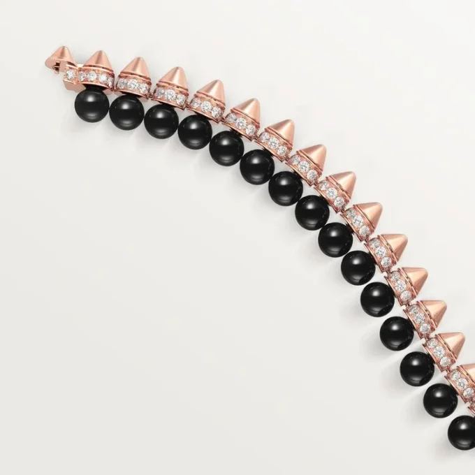 Clash De Cartier Bracelet, Flexible, Onyx, Extra-Large Model, Diamonds Clash De Cartier Bracelet, Flexible, Onyx, Extra-Large Model, Diamonds