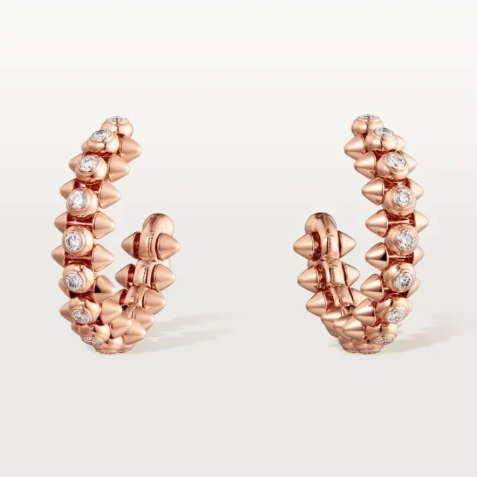 Clash De Cartier Earrings Diamonds – Rose Gold, Diamonds – Cartier Clash De Cartier Earrings Diamonds – Rose Gold, Diamonds – Cartier