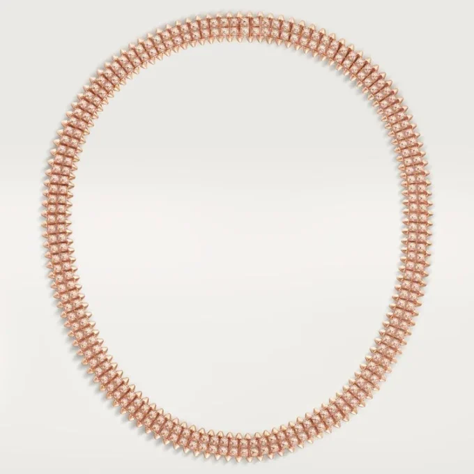 Clash De Cartier Necklace, Flexible, Double Row, Paved