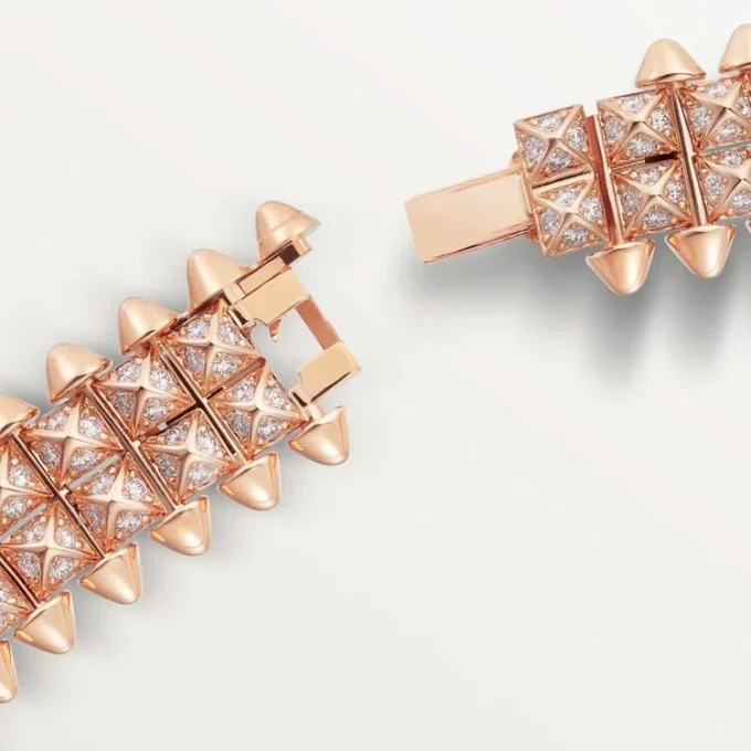 Clash De Cartier Necklace, Flexible, Double Row, Paved