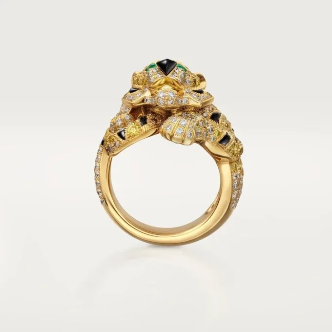 Faune Et Flore De Cartier Ring, Yellow, Orange and Brown Diamonds, Paved