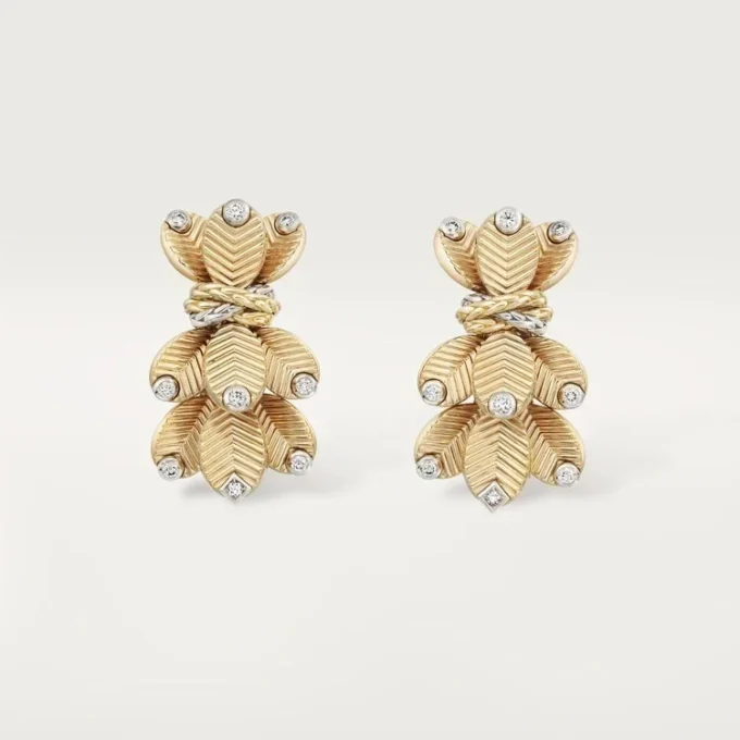 Grain De Cafe Earrings, Diamonds