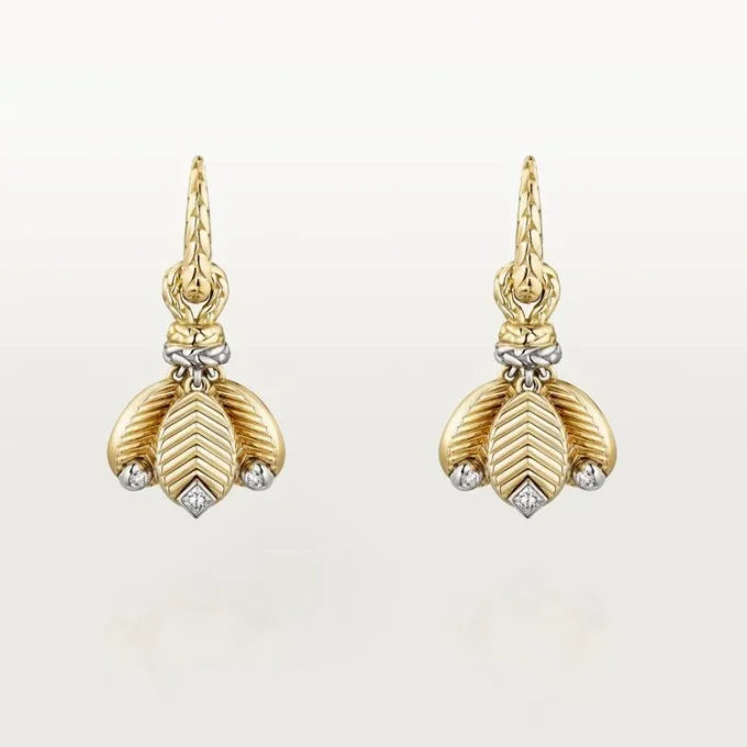 Grain De Cafe Earrings, Diamonds