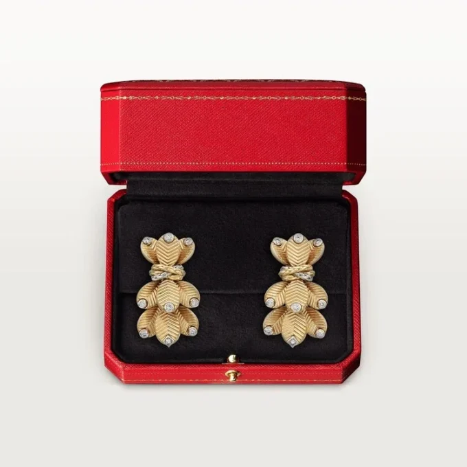 Grain De Cafe Earrings, Diamonds