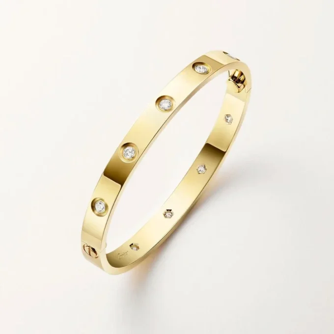 Love Bracelet, Classic Model,10 Diamonds Love Bracelet, Classic Model,10 Diamonds