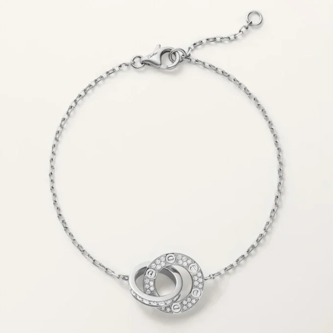 Love Bracelet, on Chain, Paved