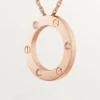 Love Necklace, 3 Diamonds – Rose Gold, Diamonds – Cartier
