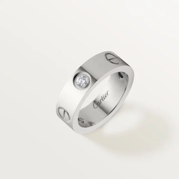 Love Ring, 3 Diamonds – White Gold, Diamonds – Cartier Love Ring, 3 Diamonds – White Gold, Diamonds – Cartier