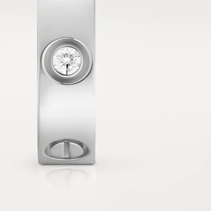 Love Ring, 3 Diamonds – White Gold, Diamonds – Cartier Love Ring, 3 Diamonds – White Gold, Diamonds – Cartier