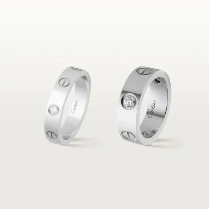 Love Ring, 3 Diamonds – White Gold, Diamonds – Cartier Love Ring, 3 Diamonds – White Gold, Diamonds – Cartier