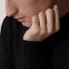 Maillon Panthere Ring, 3 Half Diamond-Paved Rows – Pink Gold, Diamonds – Cartier