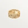 Maillon Panthere Ring, 3 Half Diamond-Paved Rows – Yellow Gold, Diamonds – Cartier