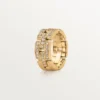Maillon Panthere Ring, 3 Half Diamond-Paved Rows – Yellow Gold, Diamonds – Cartier