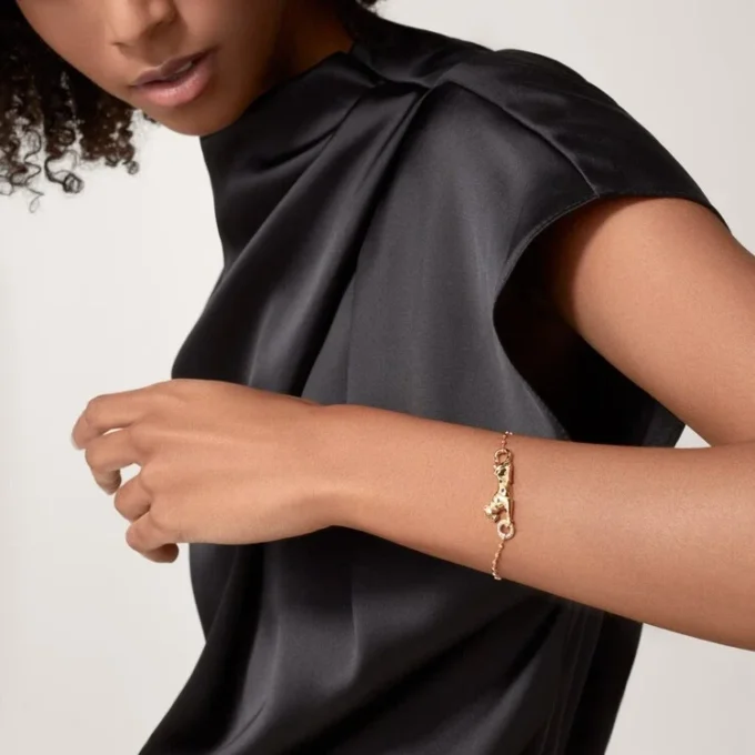 Panthere De Cartier Bracelet, on Chain, Diamonds