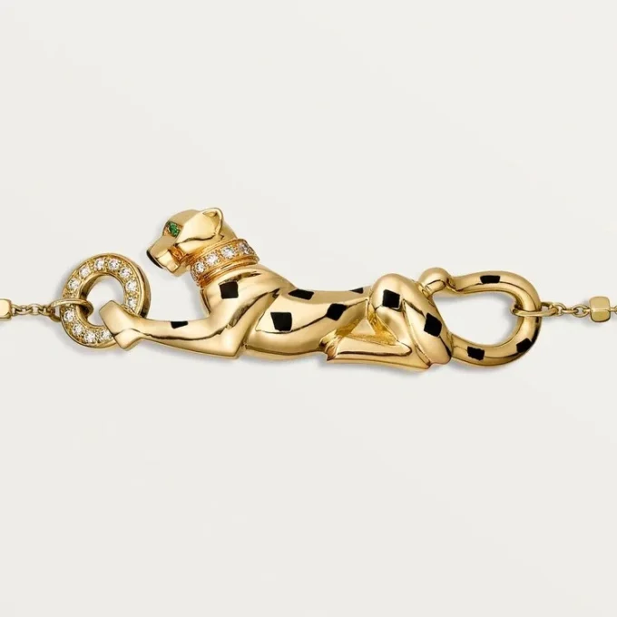 Panthere De Cartier Bracelet, on Chain, Diamonds