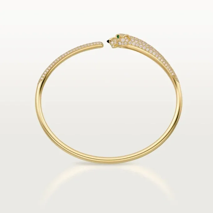 Panthere De Cartier Bracelet, Small Model, Half-Paved