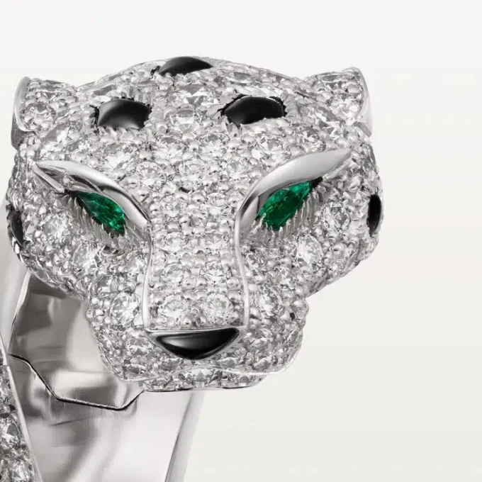 Panthere De Cartier Ring, Articulated, Paved