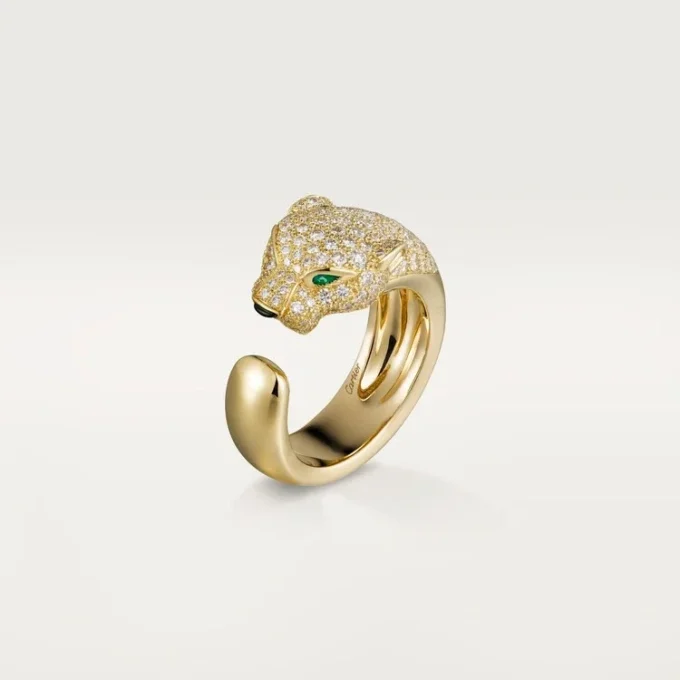 Panthere De Cartier Ring – Yellow Gold, Diamonds, Emeralds, Onyx – Cartier