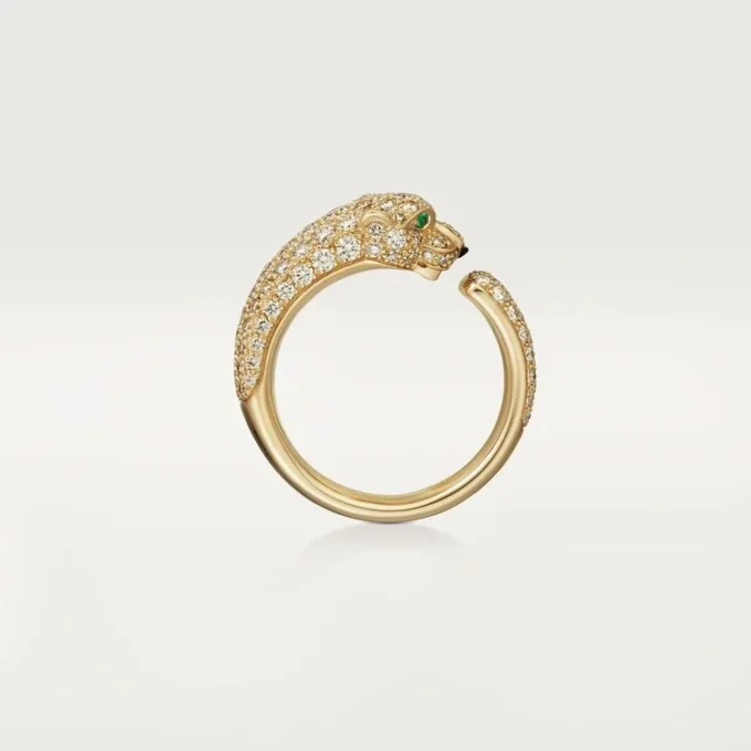 Panthere De Cartier Ring – Yellow Gold, Emeralds, Onyx, Diamonds – Cartier