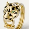 Panthere De Cartier Ring – Yellow Gold, Lacquer, Diamonds, Tsavorite Garnet – Cartier