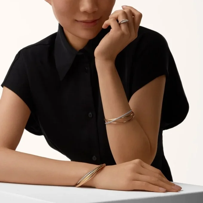 Trinity Ring, Classic Model, Paved Trinity Ring, Classic Model, Paved