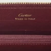 Zipped International Wallet, Must De Cartier – Burgundy Calfskin, Golden Finish – Cartier